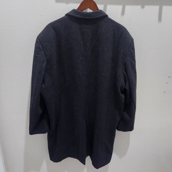 Giorgio Armani Charcoal Gray Wool Overcoat Trench Coat Long Sz 50R - Picture 2 of 8